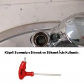 Eltos Allen Alyan 2 Uçlu T Tipi Anahtar altıgen Köşeli Somun Vida Sıkma Sökme 5 mm ETA005 - 3