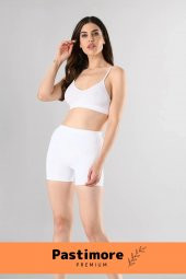 Premium Kadın Ten 1 Beden Incelten Dikişsiz Yüksek Bel Popo Şekillendirici Boxer Korse - 3