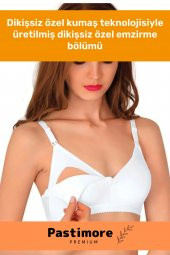 Özel Üretim Kumaş Kilipsli Esnek Ayarlanabilir Dikişsiz Kadın Hamile Lohusa Siyah Emzirme Sütyeni - 4