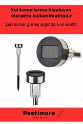 Kablosuz Su Geçirmez Dayanıklı Şık Solar Güneş Enerjili Bahçe Lambası Plastik Saplama 30cm 1 Adet - 3