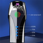 Dokunatik Led Göstergeli Usb Şarjlı Tesla Çakmak Siyah - 1