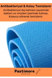 Su Geçirmez Konfor Modeli Taşıma Askılı Çift Taraflı Kamp Zemin Çadır Uyku Matı Mavi Yer Minderi - 6