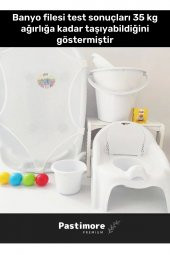 Premium Ultra Lüx Tüm Küvetler Ile Uyumlu Katlanır Kaydırmaz Bebek Çocuk Yıkama Duş Banyo Filesi - 4