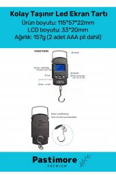 Seyahat Bavul Ağırlık Tartı Dijital Çok Amaçlı Taşınabilir Bagaj Tartısı Max 50 kg - 2