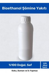 %100 Doğal Saf Temiz Çevre Dostu Sıvı Koku Yapmayan Bioethanol Şömine Yakıtı 1 Litre - 1