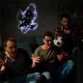 Veraart Epoksili Kartal Beşiktaş Figürlü Duvar Dekorlu Gece Lambası 60 cm - 5