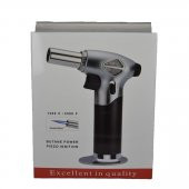 Butane Power Ayarlanabilir Torch Pürmüz Çakmak 2500 F Gümüş thumbnail 2