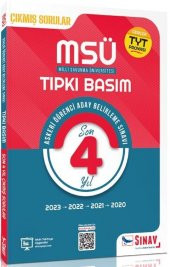 MSÜ Tıpkı Basım Son 4 Yıl Çıkmış Çözümlü Sorular 2020 - 2023 Sınav Yayınları - 1