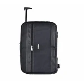 Çekçekli Kabin Boy Seyahat ve Business Çanta  42 Cm Siyah - 1
