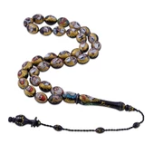 Minyatür Osmanlı Padihahı ve Osmanlı Tuğrası İşlemeli Sandaloz Tesbih(Arya Kamalı Yapımı) thumbnail 1