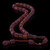 Kesme Model Kahverengi-Sarı Katalin Tesbih thumbnail 2