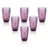 Lucky Art Lily 6Lı Cam Meşrubat Seti - 1