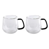Lucky Art Classica Çift Cidarlı Borasilikat Espresso Bardak Seti 100 Ml - 1
