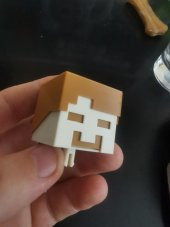 Minecraft Steve (Snap Birlikte) - Saç Remix İle Kafa Plastik Aparat thumbnail 1