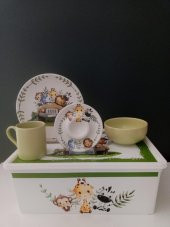 Keramika Zuzu 4 Parça Mama Takımı Saklama Kutusu Hediyeli - 1