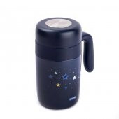 TANTİTONİ OKADI LACİVERT DESENLİ TUTACAKLI PASLANMAZ ÇELİK TERMOS 460ML - 1
