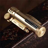 Zorro Z556 Benzinli Camlı Muhtar Çakmağı Altın Sarısı - 2