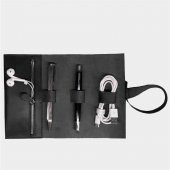 Hakiki Deri  Organizer Mini Rulo Siyah - 4