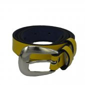 Vegan Deri Hll112 Rugan Kadın Kemer 100 Cm Sarı - 1