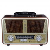 Retro Nostaljik Mdu112bt Radyo Bluetooth Kumandalı USB/SD Müzik Çalar Radyo - 2