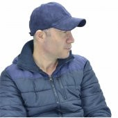 Ayarlanabilir Deri Süet Şapka Lacivert - 1