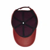 Ayarlanabilir Deri Şapka Kırmızı thumbnail 5