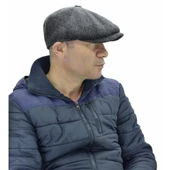Peaky Blinders İngiliz Model Yün Kasket Koyu Gri - 2