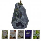 Şelale Formunda Ters Akış Tütsülük + 5 Aromatik Tütsü Gri - 6