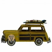 Dekoratif Nostaljik Metal Land Rover Rustik Otomobil Sarı - 1