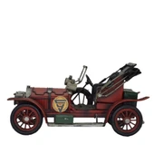 Dekoratif Nostaljik Metal Vintage Rustik Klasik Araba Kızmızı - 1