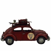 Dekoratif Nostaljik Metal Vosvos Rustik Otomobil Kırmızı - 1