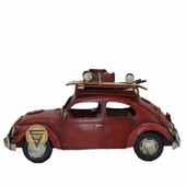 Dekoratif Nostaljik Metal Vosvos Rustik Otomobil Kırmızı - 2