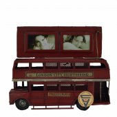 Dekoratif Nostaljik Metal Vintage London Bus Kırmızı - 4