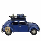 Dekoratif Nostaljik Metal Vosvos Rustik Otomobil Mavi - 1