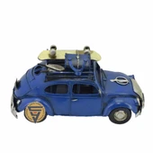 Dekoratif Nostaljik Metal Vosvos Rustik Otomobil Mavi - 2