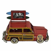 Dekoratif Nostaljik Metal Land Rover Rustik Otomobil Kırmızı - 1