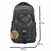 Ççs 51405 Su Geçirmez Kanvas Sırt Çantası Siyah thumbnail 2