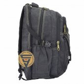 Ççs 51405 Su Geçirmez Kanvas Sırt Çantası Siyah thumbnail 3