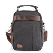 Ççs 31357 Kanvas Postacı Askılı Omuz Çantası Siyah thumbnail 1