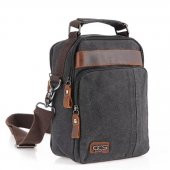 Ççs 31357 Kanvas Postacı Askılı Omuz Çantası Siyah thumbnail 2