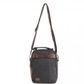 Ççs 31357 Kanvas Postacı Askılı Omuz Çantası Siyah thumbnail 3