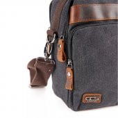 Ççs 31357 Kanvas Postacı Askılı Omuz Çantası Siyah thumbnail 7