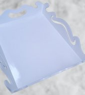 Hobi ADN 90281 Dekoratif Büyük Tepsi Dalgalı Ahşap MDF Parlk Beyaz MODEL El Yapım - 3