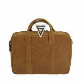 Hakiki Deri Evrak ve Laptop Organizer Çanta 13 İnç Taba - 1