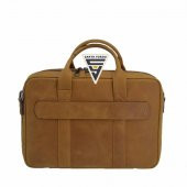 Hakiki Deri Evrak ve Laptop Organizer Çanta 13 İnç Taba - 2