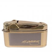 Atatürk imzalı İbelo Tarz Gazlı Çakmak Altın Renk thumbnail 5