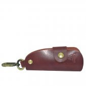 Hakiki Deri Slim Anahtarlık Bordo - 2