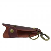 Hakiki Deri Slim Anahtarlık Bordo - 3