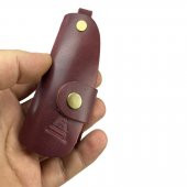 Hakiki Deri Slim Anahtarlık Bordo - 6
