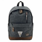 Ççs London 51568 Kanvas Usb Sırt Çantası Siyah - 1